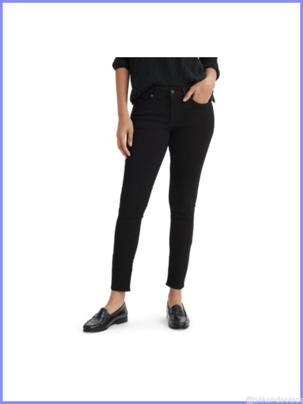 Levi's 711 Skinny Jeans Mid Rise Stretch Denim Zip Fly